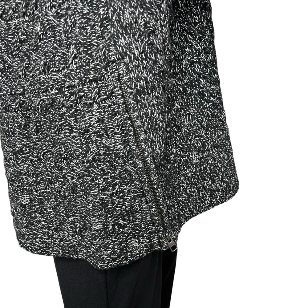 Athleta Northern Lights Asymmetrical Sweater Women Marled Gray Knit L - Picture 5 of 7